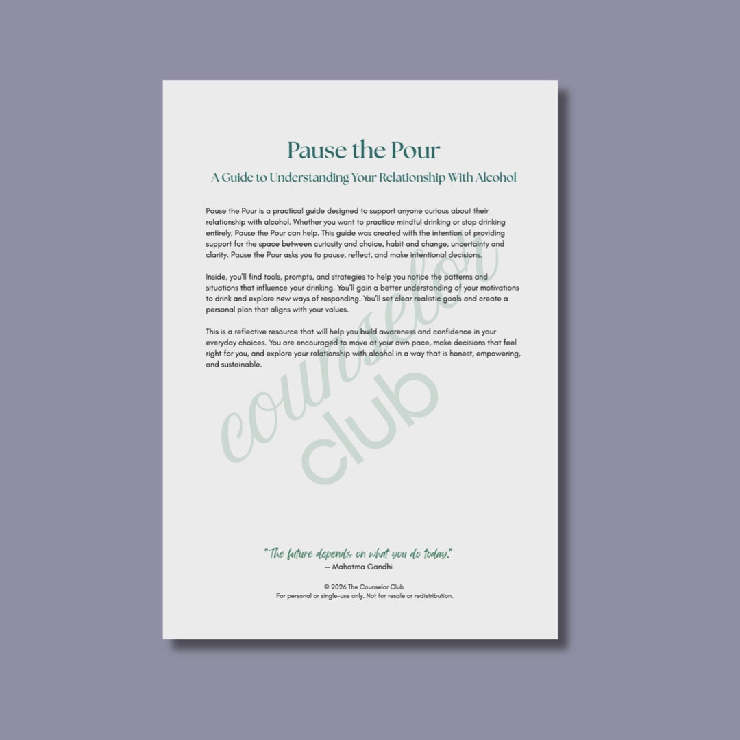 Pause the Pour: A Self-Directed Guide to Understanding Your Relationship with Alcohol
